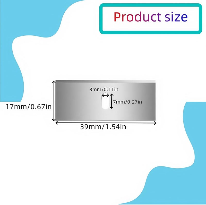 POFUIERKN Replacement Mat Blades with Storage Box，Stainless Steel Mat Cutter Blade for Framing 100PCS - Image 2